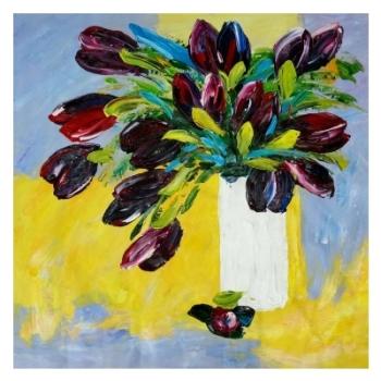 Tableau Tulipes Noires Tableau Tulipes Noires