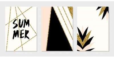 Tableau Triptyque Pattern Ananas Pastel 30x30 Decl