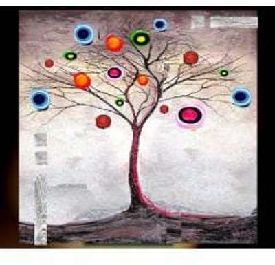 Tableau design arbre féérique