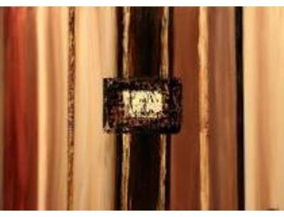 Tableau abstrait chocolat beige