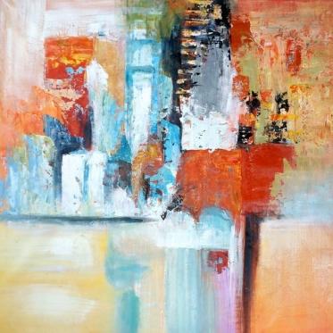 Tableau abstrait Blue Town