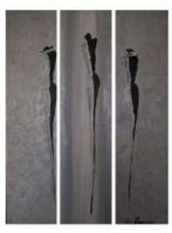 Tableau Triptyque métal silou