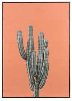 Grand cadre cactus orange et vert Grand cadre cactus orange