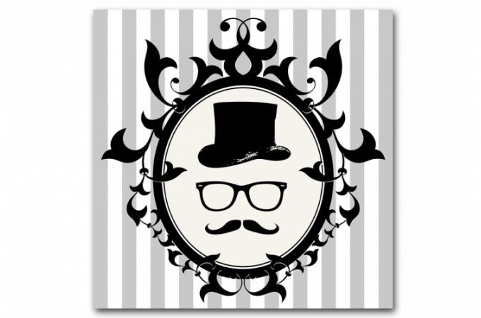 Promo : Tableau Baroque Gentleman Profil encadré 8