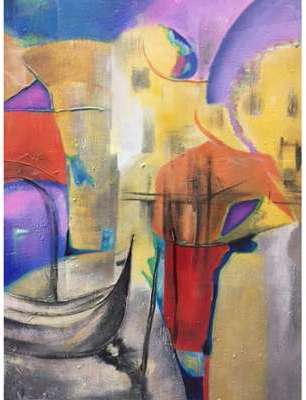 Tableau Abstrait Venise Tableau Abstrait Venise