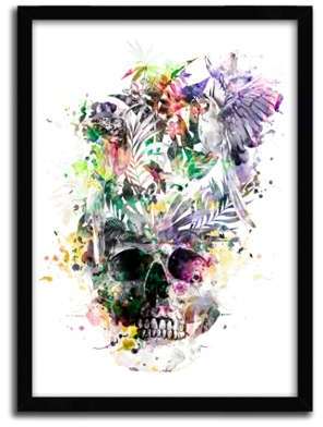 Affiche Skull Parrots par Riza Peker