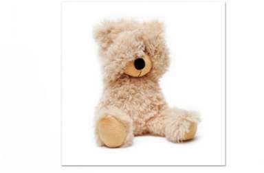 Tableau enfant Ourson Timide 60X60 cm Declikdeco