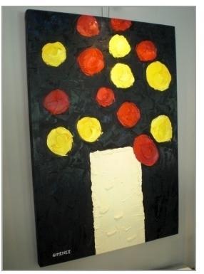 Tableau Bouquet rouge et jaune Tableau Bouquet rouge et jaune