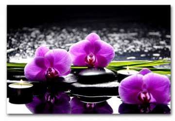 Promo : Tableau Zen Orchidée Rose et Bougies Sur G