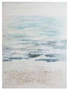 Tableau plage mer bleu et blanc Tableau plage mer bleu et