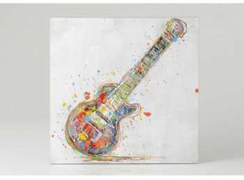 Toile guitare confetti colorée 80 cm Toile guitare confetti colorée