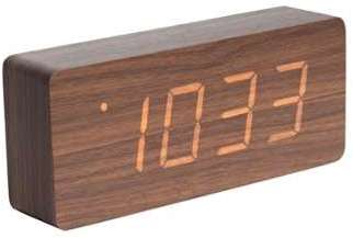 Réveil Tube Bois Foncé Present Time