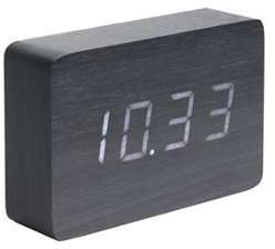 Réveil Square Bois Noir Present Time