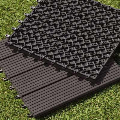 Dalle Terrasse Composite clipsable - Brun Foncé -