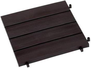 Dalles de jardin clipsables aspect bois foncé - 38
