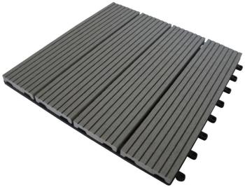 Lot de 11 dalles composite - 1 m² - Gris