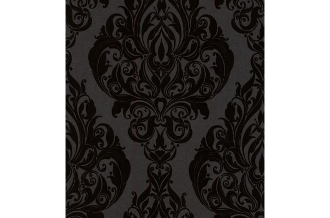 Papier Peint Baroque Vintage Noir Declikdeco
