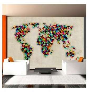 Papier Peint - World Map - A Kaleidoscope Of Color