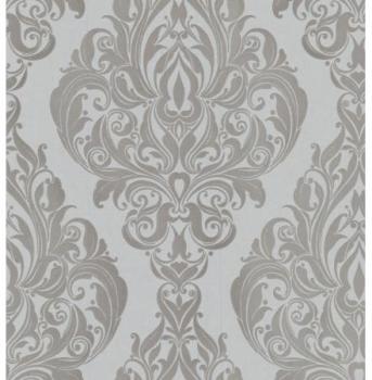 Papier Peint Baroque Vintage Gris Declikdeco