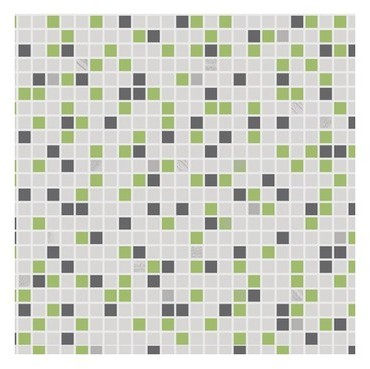 Papier Peint Support Papier Checker Vert Blanc - G