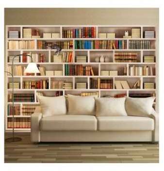 Papier Peint - Bibliothèque Domestique - Bimago -