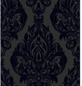 Papier Peint Baroque Vintage Bleu Declikdeco