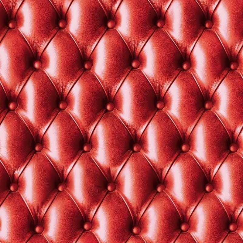 Papier peint Capitonné rouge trompe aspect cuir li