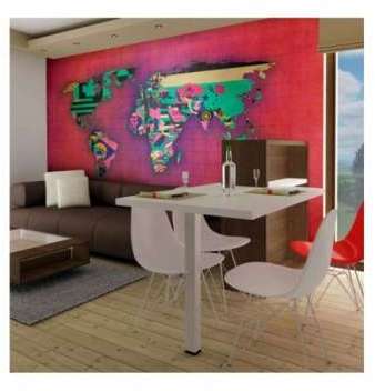 Papier Peint - Avant-garde World Map - Bimago - Bi