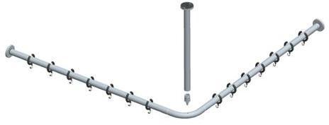 Keuco Plan - Ensemble de rideau de douche rails 14937 Keuco Plan - Ensemble de rideau