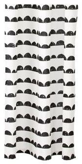 Rideau de douche Half Moon noir-blanc