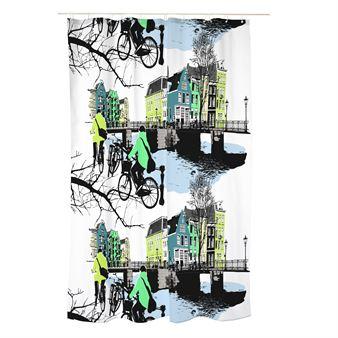 Rideau de douche Amsterdam petrol (bleu)