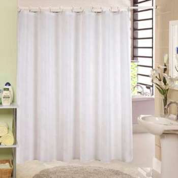 Rideau de douche paillette blanc