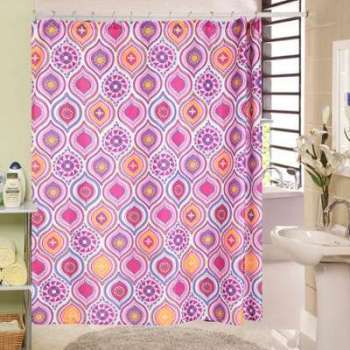Rideau de douche Inde rose