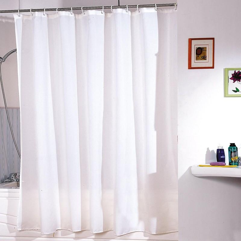 Rideau de douche blanc antibactérien anti-moisissures Rideau de douche blanc antibactérien