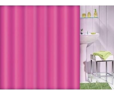 Rideau de douche Flashy uni couleur fushia Rose PLANETE Rideau de douche Flashy uni