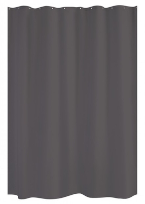 Rideau de douche uni coloris carbone Carbone PLANETE Rideau de douche uni coloris