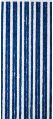 Rideau chenille bicolore ble foncé/blanc