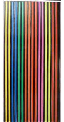 Rideau à lanière de 24 mm noir et multicolore
