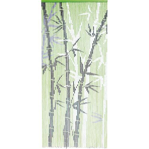 Rideau de porte Bambousa bâtonnets bambou peints -