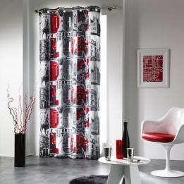 Rideau occultant (140 x H260 cm) UK Rouge