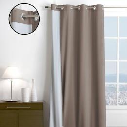 Rideau thermique (140 x H250 cm) Sun Taupe