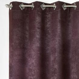 Rideau (140 x H240 cm) Velours Cabaret Prune
