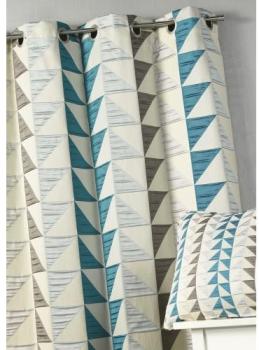Rideau en jacquard imprimés triangulaires