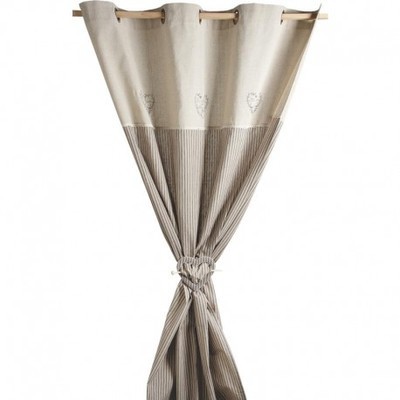 Rideau Coeurs Gris Avec Embrasse - Aubry Gaspard -