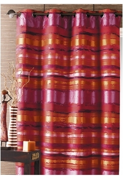 Double Rideau ameublement Jacquard rayés