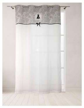 Voilage black dress blanc 140x240