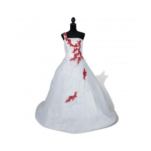 VidaXL Elégante Robe Mariée Blanc Modèle A Taille