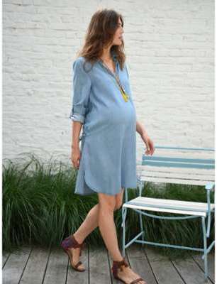 Robe effet denim de grossesse - Colline by Vertbau