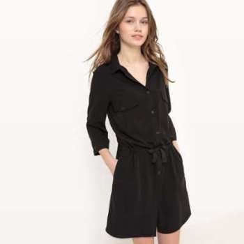 Robe saharienne, manches 3/4 - R essentiel