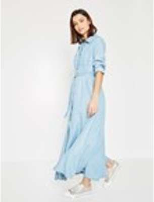 Longue robe chemise Femme Longue robe chemise Femme